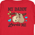 thumbnail image 4 of Inktastic My Daddy Loves Me with Sloth and Hearts Boys or Girls Long Sleeve Toddler T-Shirt, 4 of 5