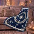 thumbnail image 6 of Mystical Celestial Sun Moon Astrological, Mystical Celestial Art Scene, Warm Flannel Blanket for Home Library and Reading Nook, Celestial Art Lovers Housewarming Gift, Celestial Home Decor, 6 of 9