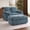 Blue, variant on QuzyAor 56" Oversized Chair and A Half with Storage Ottoman, Pink Chenille Tufted Loveseat Chaise Lounge with USB & Phone Holder, Cozy Reading Sofa