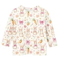 thumbnail image 4 of LangJing Easter Shirts for Teens 3-13Y 3/4 Length Sleeve Holiday Shirt Crewneck Basic Tees Cute Bunny Eggs Rabbit Printed Graphic T-Shirts Multicolor 7-8Years, 4 of 5