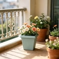 thumbnail image 4 of Gifts TTJ Square Thickened Root-Control Plastic Flower Pot Imitation Ceramic Thick Gardening Planter Durable Square Plant Container For Indoor Outdoor Patio Succulents, 4 of 6