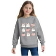 thumbnail image 5 of cocolona Girls Halloween Sweatshirts Crewneck Long Sleeve Cute Graphic Shirts Fall Winter Casual Pullover Tops 2-6 Years, 5 of 7