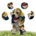 thumbnail image 3 of Outdoor Fun Statue Decoration Of Dwarfs In Little Yellow Dog Garden, 3 of 3