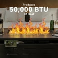 thumbnail image 2 of Sunmthink 42" Propane Fire Pit Table, 50,000 BTU Auto Ignition Steel Gas Fire Pit with Removable Lid & Waterproof Cover for Patio, Backyard, Black, 2 of 9