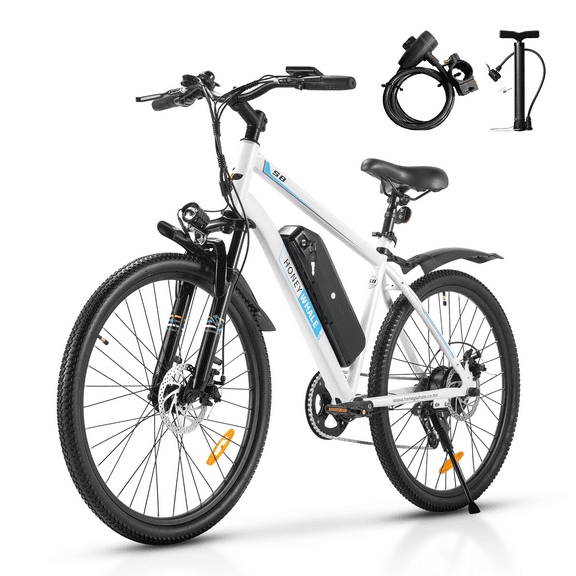 Bicicleta Eléctrica Batería Extraible  Honey Whale S8 Blanco