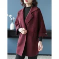 thumbnail image 3 of Colección de otoño 2024 Nueva chaqueta tipo suéter para mujeres de mediana edad y mayores Abrigo elegante y de moda sin cuello, 3 of 4