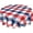 4th of July Checkered 02, variant on Checkered Christmas Tablecloth Round 60 Inch,Red Green Retro Plaid Table Cloth,Stain Resistance Polyester Winter Xmas Holiday Table Covers for Kitchen Dining,Small Tablecloth for Parties Picnic
