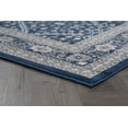thumbnail image 5 of Madison Traditional 5' x 7' Navy and Cream Polypropylene Indoor Area Rug, 5 of 9