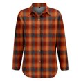 thumbnail image 6 of Xunmmm Button Down Shirts For Women Patchwork Pullover Plaid Printed Casual Long Sleeve Shirt Womens Blouses Brick Red XXXL, 6 of 8