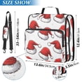 thumbnail image 2 of FORMRS Zipper Binder with Shoulder Strap 2-inch Ring 500 Sheet Capacity File Bag, Red Santa Hats Pattern, 2 of 5