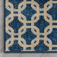 thumbnail image 4 of Well Woven Lev Blue & Ivory Links Geometric Area Rug 6'7" x 9'3", 4 of 7
