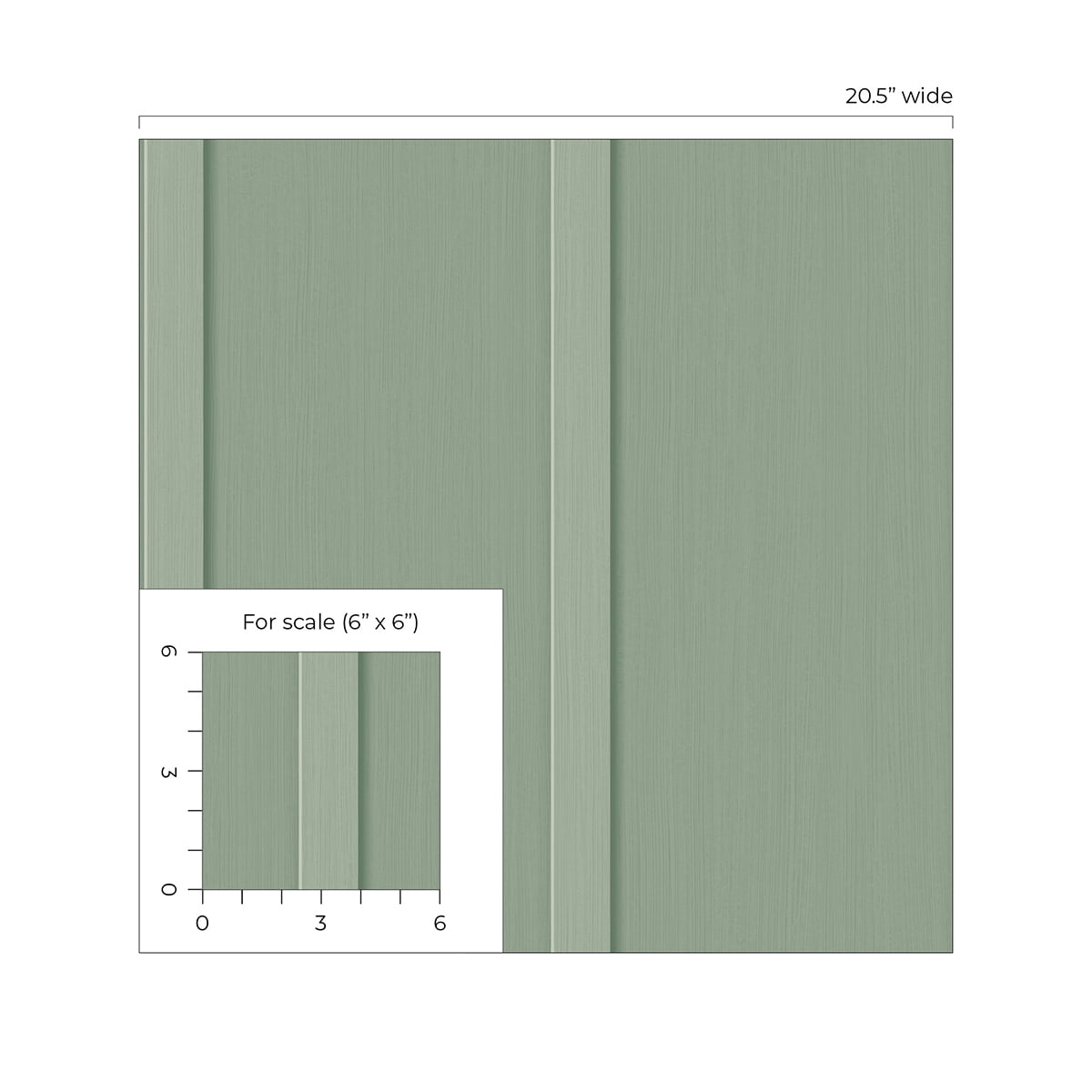 Seabrook Designs  Faux Board & Batten Prepasted Wallpaper 20.5 in. W x 33 ft. L - Sage Green