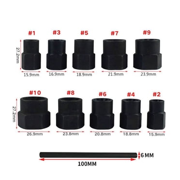 WORGEOUS 11 PCS/Set Extractors Precise Nut Extractor 17X11 Cm