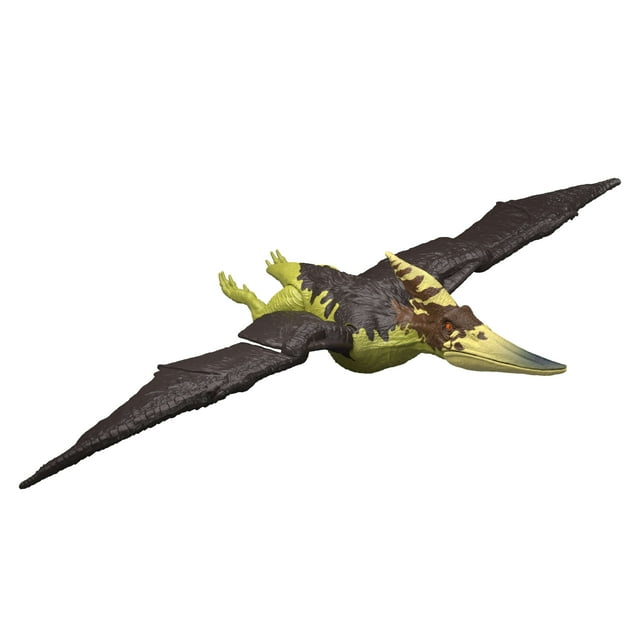 Jurassic World Wild Roar Pteranodon Dinosaur Action Figure Toy, Attack, Light & Sound, Scan Code