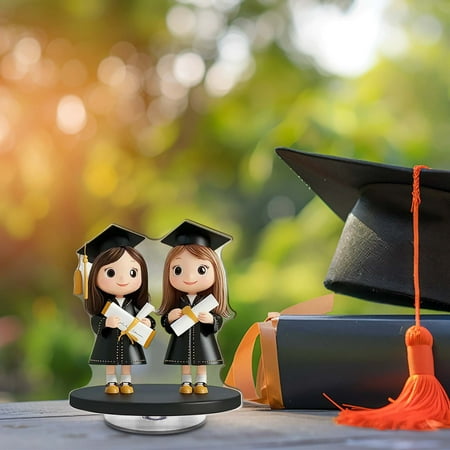 Blueek Graduation Season 2D Desktop Ornament – Perfect Graduation Gift for Teachers Students Sisters – Memorable Keepsake Decoration 4 Inch Black