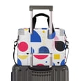 thumbnail image 2 of FORMRS 16" Laptop Bag Carrying Sleeve Case with Handle Travel Shoulder Briefcase, Blue Retro Shapes, 2 of 8