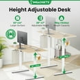 thumbnail image 2 of IMGadgets Standing Electric Adjustable Desk | 55'' x 24'' Large Workspace with 2 hooks | Ergonomic Sit-Stand Desk | Scratch-Resistant & Waterproof  | Height Adjustable Desk for Work and Home, 2 of 9