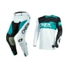 Oneal Airwear Freez White/Blue Motocross Dirt bike Offroad MX Jersey Pants Combo Package Riding Gear Set Jersey