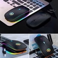 thumbnail image 5 of SHCKE LED Wireless Mouse Slim Silent Office Optical Mouse Rechargeable Wireless Mouse with 2.4G USB Receiver 3 Adjustable DPI Levels for Laptop Computer PC Notebook Desktop, 5 of 6