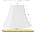 thumbnail image 2 of 6x12x9.5" SLIP UNO FITTER White Shantung Bell Lampshade, 2 of 8