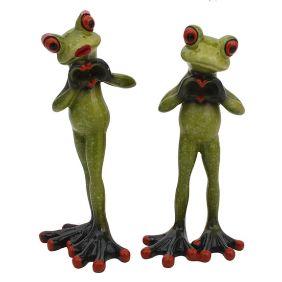 Funny Cartoon Decorative Resin Frogs Sculpture Room Birthday Gifts Decor