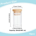 thumbnail image 2 of 10 botellas de vidrio transparente con tapa de rosca de bambú, 20 ml/0,7 oz, minibotellas de vidrio transparente para cosméticos, dulces, té y otros artículos pequeños, 2 of 8