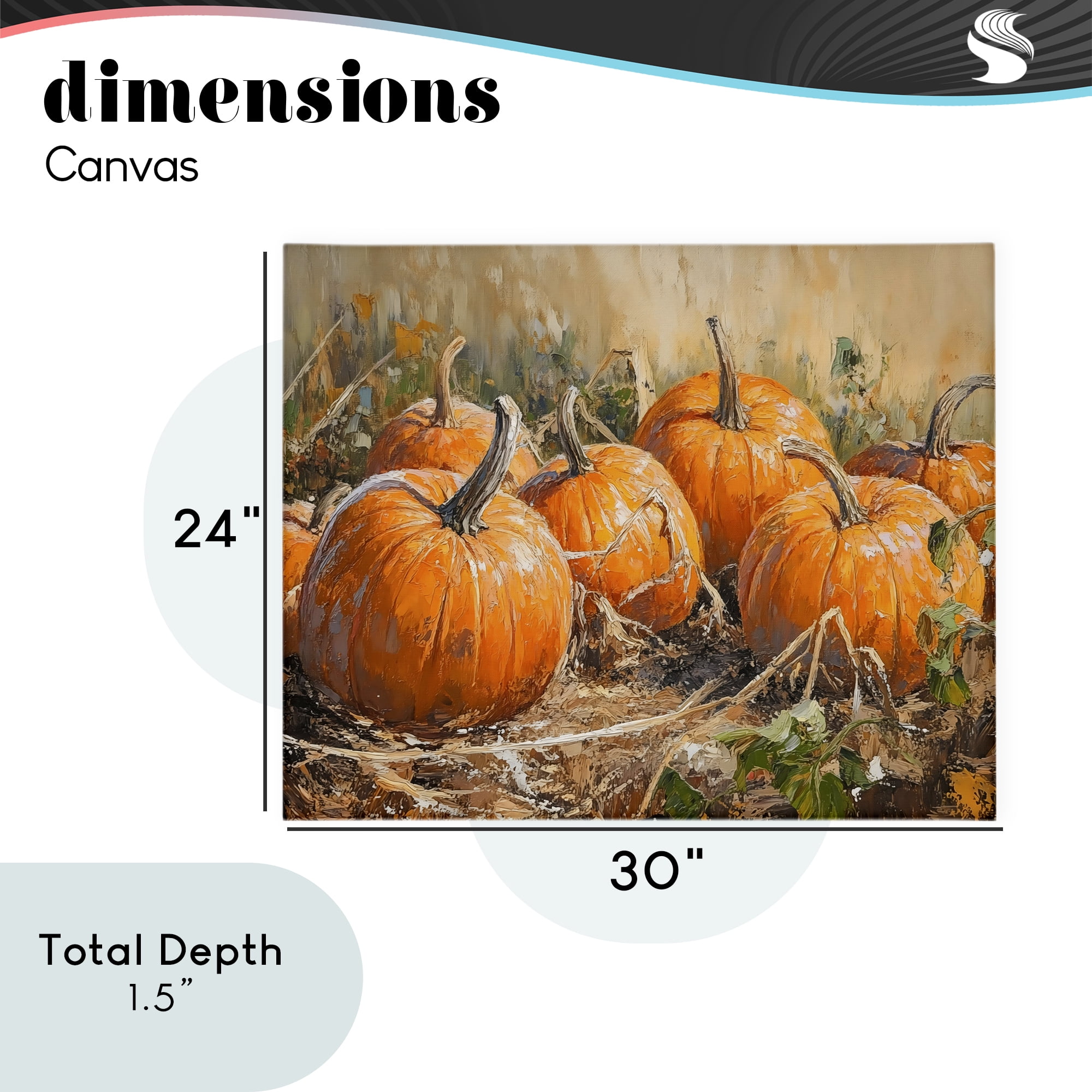 Stupell Industries Pumpkin Patch Autumn Harvest Scene Canvas Wall Art, design by Nini Art