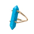 thumbnail image 3 of Natural Agate Crystal Decorations Rings Hexagon Stone Design Alloy rings Unisex Rings 2 Colors, 3 of 9