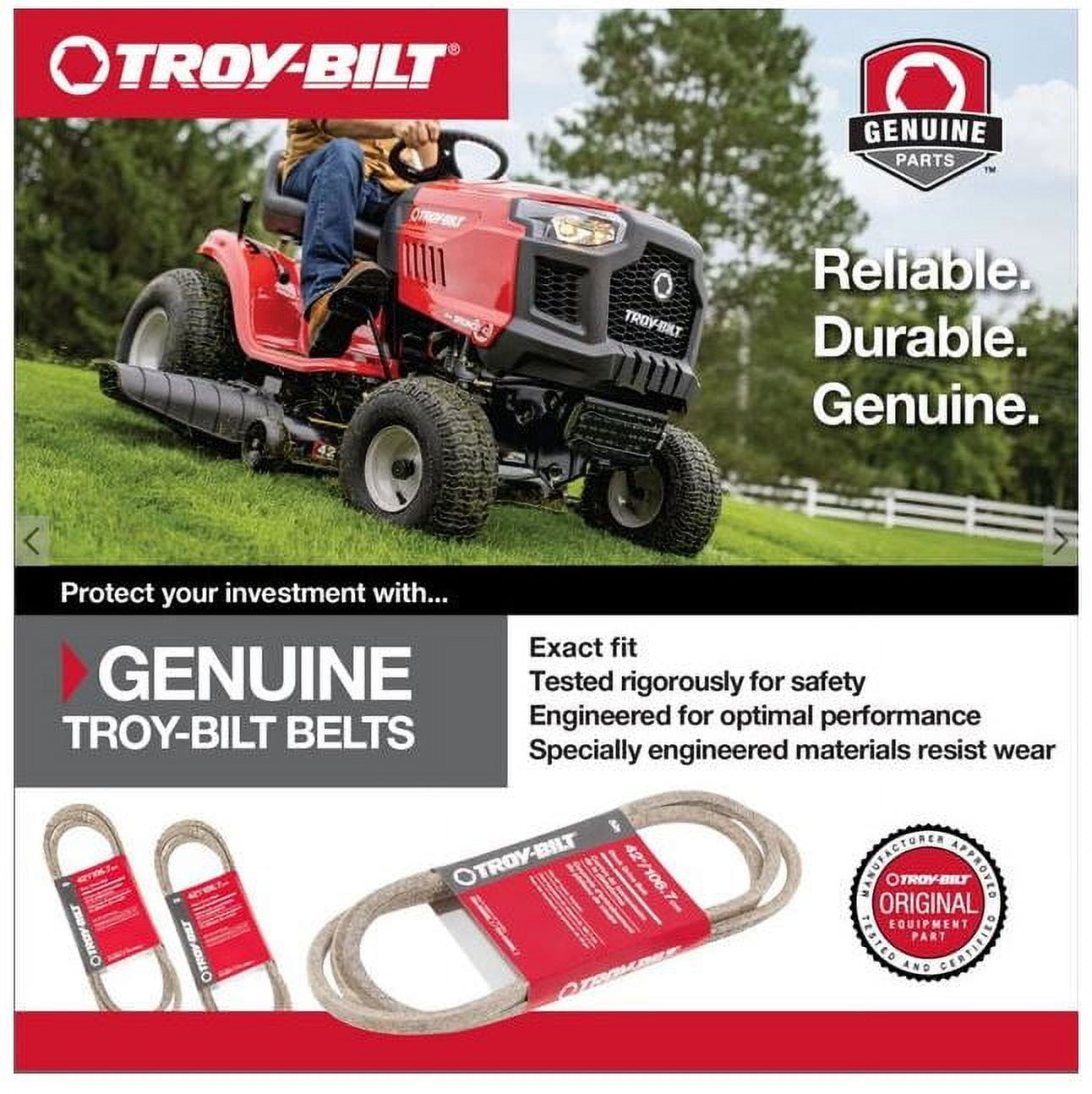 Troy-Bilt Deck Drive Belt for Select 30 in. Rear Engine Riding Lawn Mowers OE# 954-05001, 754-05001