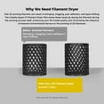 thumbnail image 2 of Creality 3D Advanced Filament Drying Solution by Creality - Space Pi Filament Dryer Plus | Dual Spool Capacity | Enhanced Drying Performance | Temperature Range 45°C-70°C | 0-48h Timer | 360° Hot Air, 2 of 6