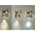 thumbnail image 4 of Snow-Crystal Wall Sconce, Luxury Nordic Style Indoor Wall Light, Creative Round Wall Lamp for Bedroom, Bedside, Living Room, Bathroom, Dresser, Corridor(Gold, Small), 4 of 5