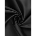 thumbnail image 5 of DARING DIVA Women's Satin Button Up Pajamas Short Sleeve Tops with Shorts M Black, 5 of 6