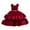 Watermelon Red, variant on TBWNWG Girls Birthday Party Dress with Beaded Bow and Puff Sleeves Elegant Cake Tutu Gown for,Sizes 6-7 Years