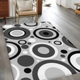 thumbnail image 2 of Black Grey Abstract Area Rugs 2.7'x5', Washable Small Throw Rugs for Kitchen Bedroom, Modern Geometric Polka Dot Indoor Outdoor Rug Non-Slip Low Pile Carpet Runner Reversible Floor Mats, 2 of 8