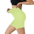 thumbnail image 4 of Staron Women's High Waisted Yoga Shorts Compression Fitness Pants Breathable Tight Sports Shorts Casual Workout Activewear, Mint Green M, 4 of 4