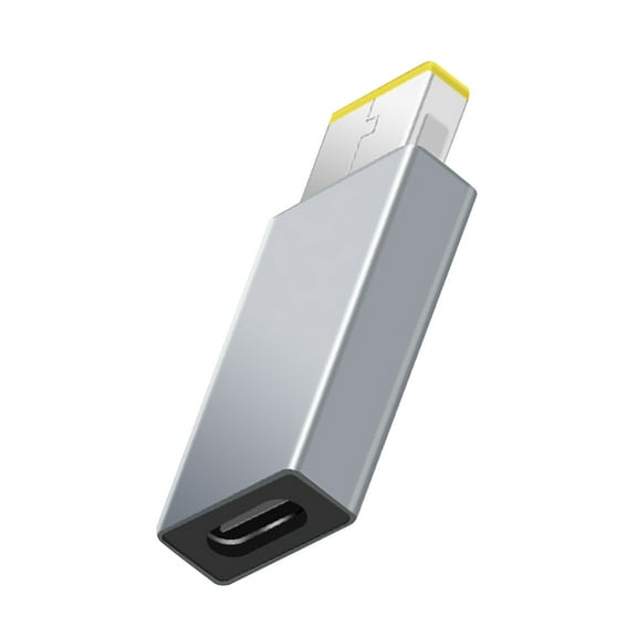 Convenient Type C to Lenovo Square Tip Adapter PD Inducing Chip for 90W or Below Lenovo Laptops, Easy Charging
