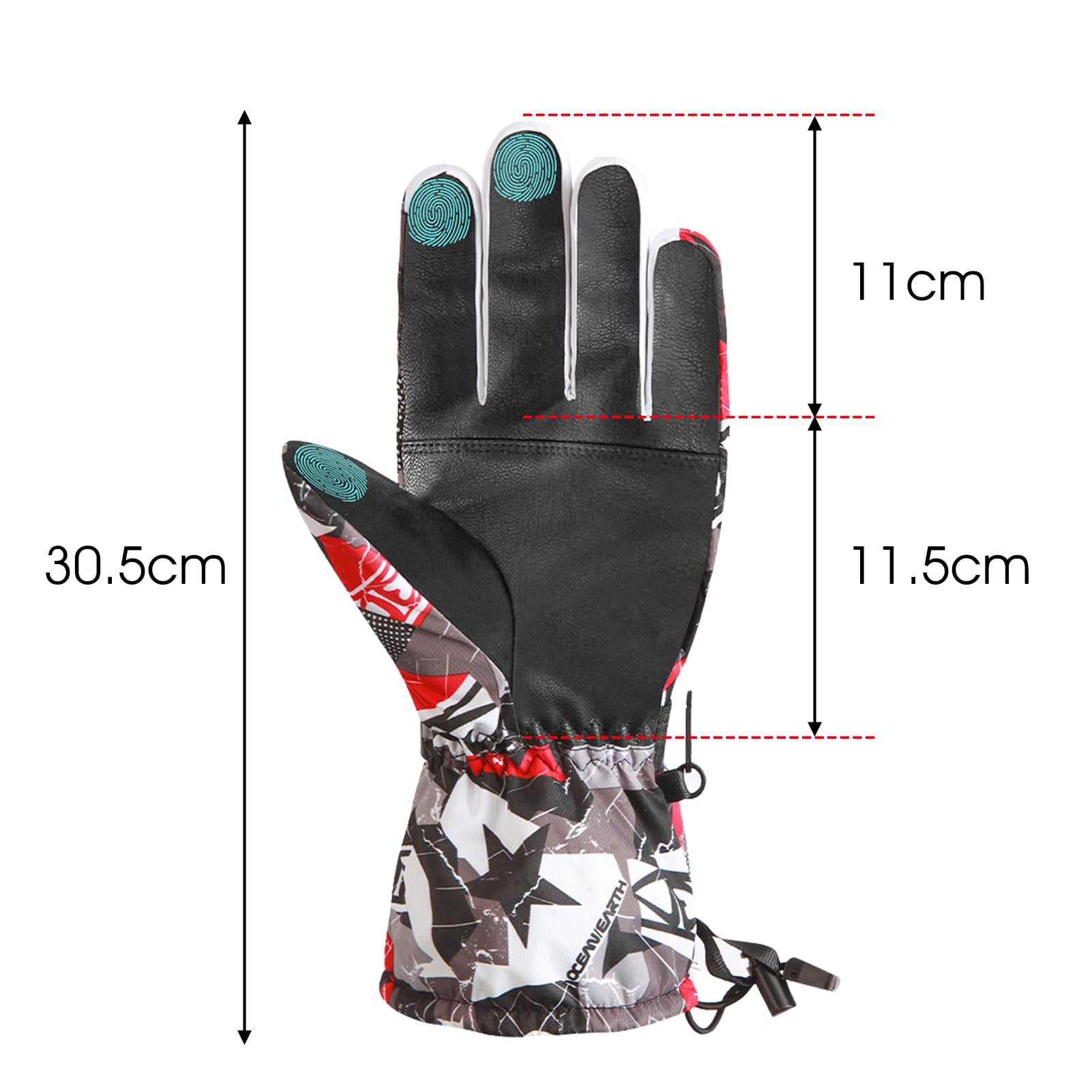 10℃ Waterproof Winter Ski Gloves Touch Screen Warm Mittens Snow Snowboarding 
