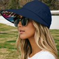 thumbnail image 2 of XIAOCHA Sun‑Shielding Sun Hat for Women , Wide Brim Outdoor Beach Headcover,Black, 2 of 4