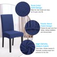 thumbnail image 5 of SHANNA Stretchable Knitted Jacquard 6-Piece Chair Slipcovers, Black, 5 of 8