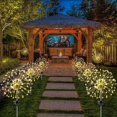 thumbnail image 3 of 2 Pack Solar Firework Lights Plug in Ground, 90LED 8 Modes Solar Garden Colorful Lights, Starburst Lights for Pathway, Patio, Lawn, Backyard, Christmas Party Decorative(Warm White), 3 of 9