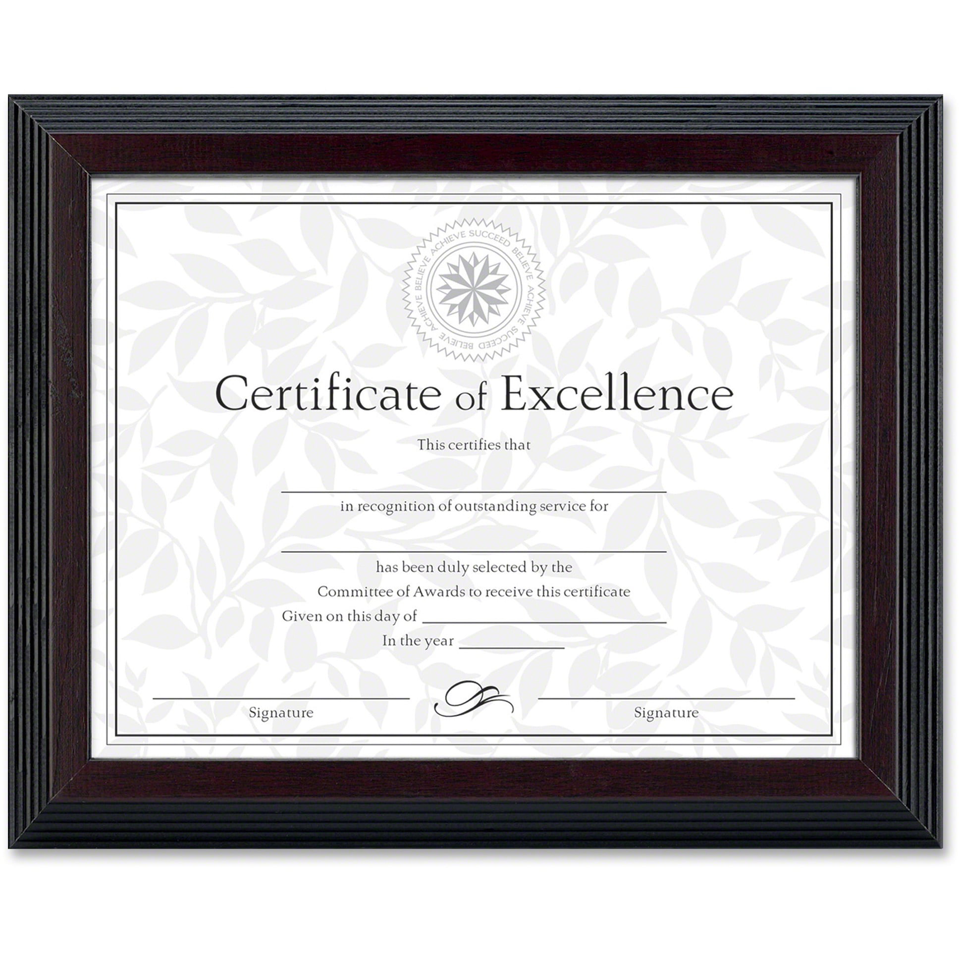 Dax Award Plaque Wood/Acrylic Frame Up to 8 1/2 x 11 Black N15908NT