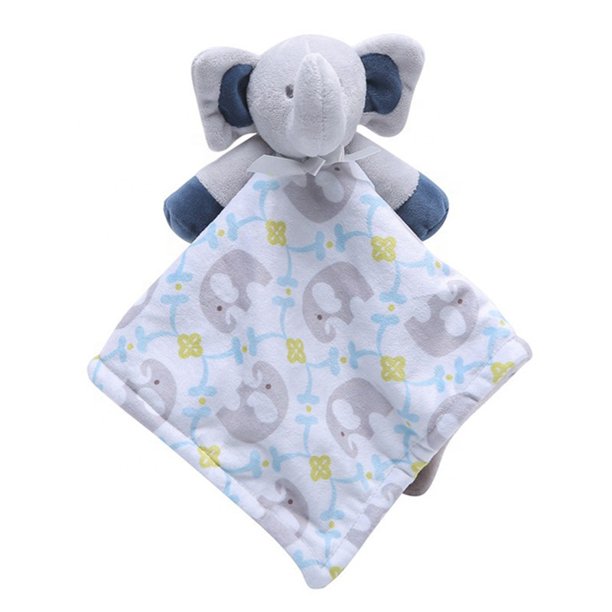 Elephant Baby Security Blanket Lovey Soft Stuffed Animal Elephant Toy