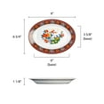 thumbnail image 2 of Excellante Peacock Melamine Dinnerware Collection 7 oz, 9" x 6 3/4" Deep Platter, Comes in Dozen, 2 of 3