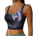 thumbnail image 2 of Pofeuu Purple Sky Wolf Print Sports Bra for Women Sexy Vest Yoga Running Gym Fitness Crop Bras Tops-Small, 2 of 8