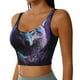 thumbnail image 2 of Balery Purple Sky Wolf Sujetadores deportivos con espalda cruzada para mujer, acolchados, sin costuras, de alto impacto, ideales para yoga, gimnasio, entrenamiento y fitness.-X-Large, 2 of 8