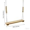 thumbnail image 3 of Chicken Coop Swing Toy Large Wooden Bird Swing Ladder, Brown 43in Perch for Medium Large Parrots, Colorful Beads, Hanging Exercise Play St, 3 of 7
