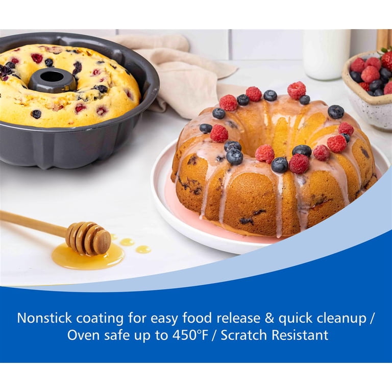 Mainstays 10-Inch Nonstick Carbon Steel Fluted Cake Pan photo 3
