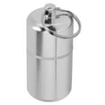 thumbnail image 1 of Keychain Tablet Storage Box, Fall Resistant Alloy Medicine Bottle Waterproof  For Outdoor For Capsules Silver, 1 of 8