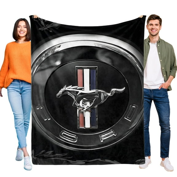 Ford Mustan-Anti-Pilling Flannel Blanket Soft Lightweight Plush Fuzzy Cozy Luxury Blanket for Home and Kitchen Use-Perfect for Kids and Adults30"X40"