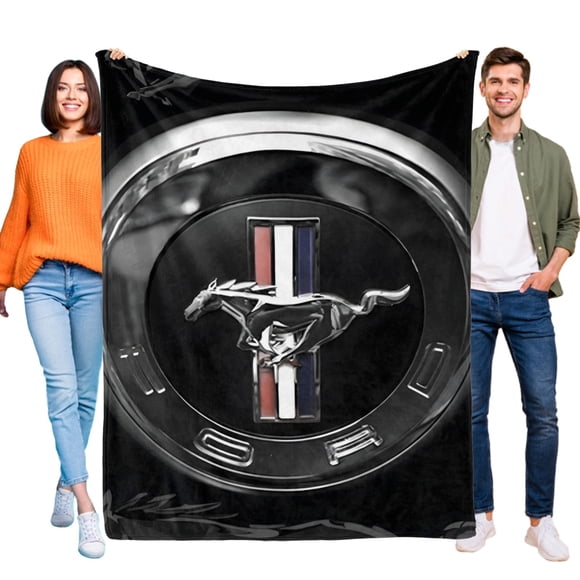 Ford Mustang anti-pilling, suave, ligera, esponjosa y acogedora de lujo para hogar y cocina – Perfecta para niños y adultos,130X150cm